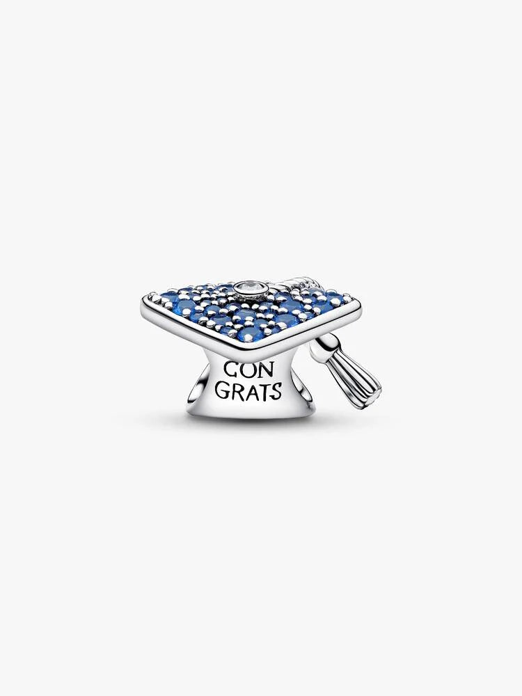 Pandora Sparkling Blue 2026 Graduation Cap Charm 794461C01