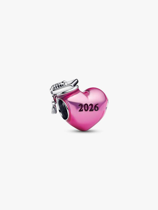Pandora Graduation 2026 Pink Heart Charm 794635C01