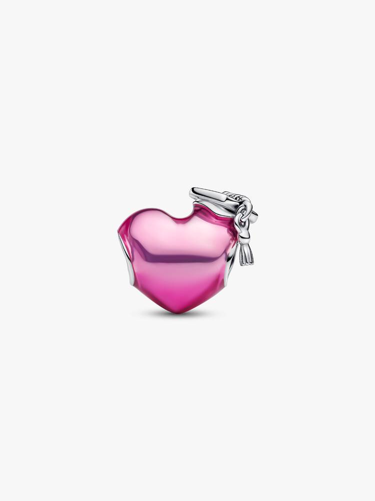 Pandora Graduation 2026 Pink Heart Charm 794635C01