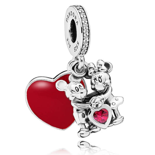 Disney Mickey Mouse & Minnie Mouse Love Dangle Charm