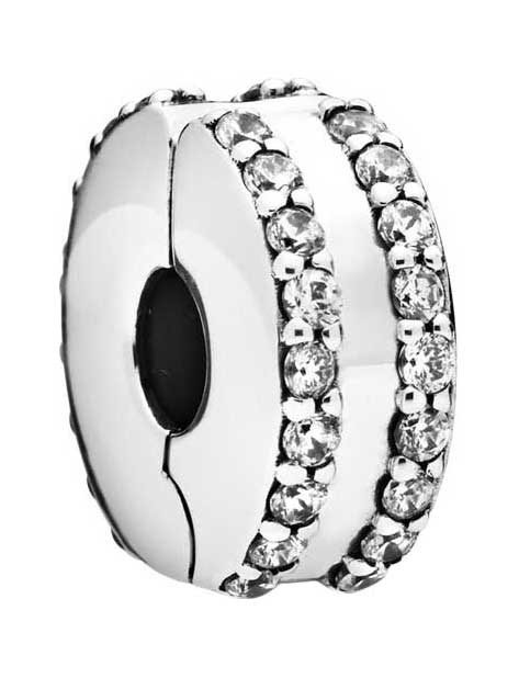 Double Lined Pavé Clip Charm 798422C01