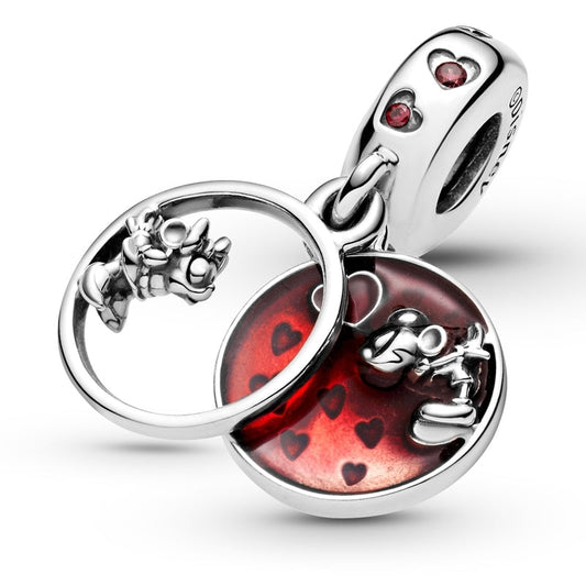 Disney Mickey Mouse & Minnie Mouse Love and Kisses Dangle Charm