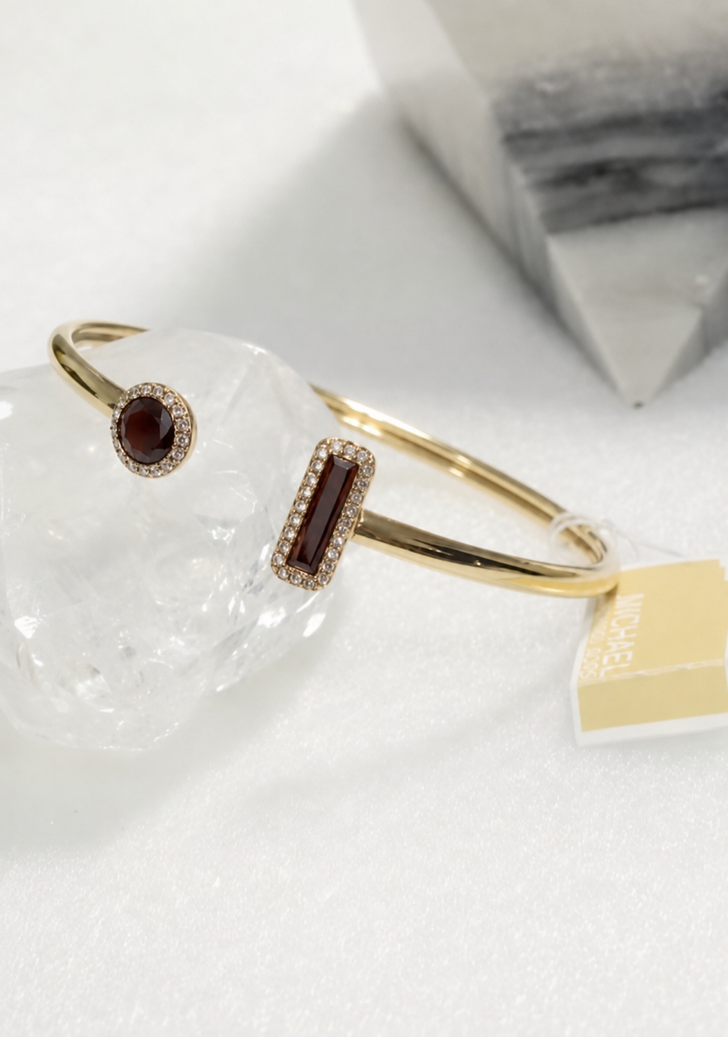 MK Gold/Brawn Stones Crystals Bangle NWT