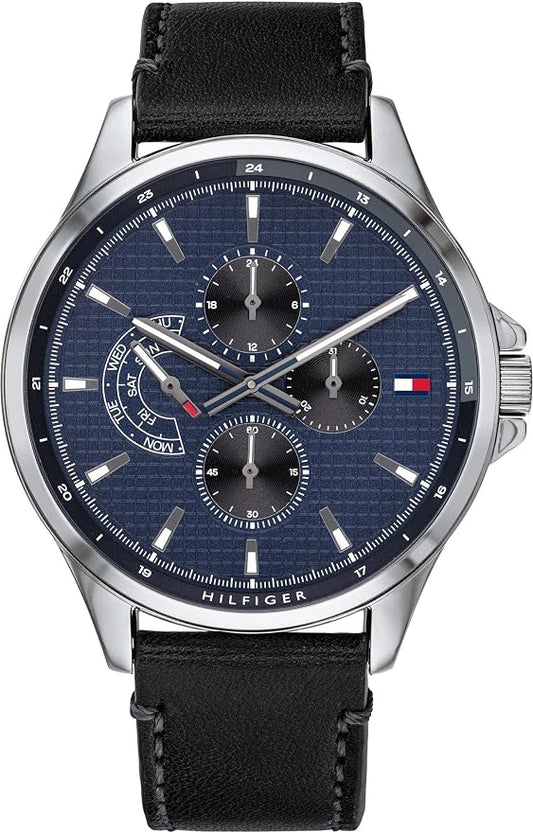 Tommy Hilfiger Shawn Men's Blue Dial Stainless Steel Watch - 1791616
