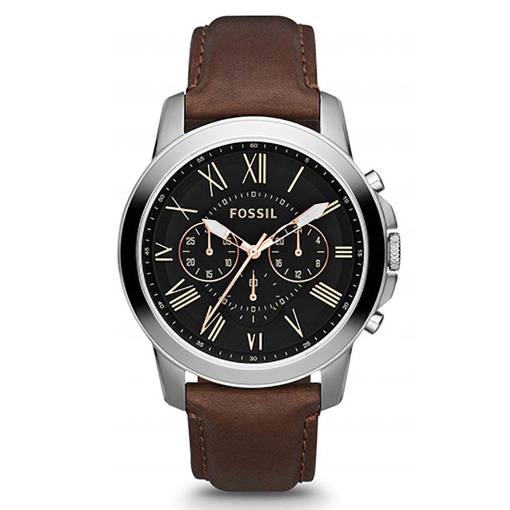 Fossil Men's Leather Analog Watch Fs4813