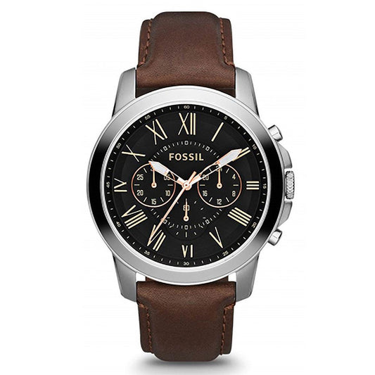 Fossil Men's Leather Analog Watch Fs4813