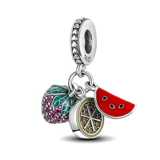 Trio Strawberry , Watermelon and Orange Charm