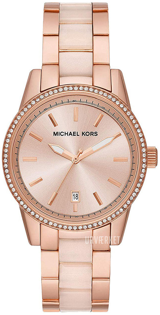 Michael Kors Watch for Women, Japanese Quartz Movement, Analog Display, Silver Silver Strap-MK6349