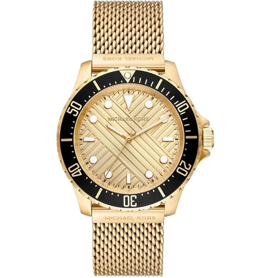 Michael Kors Men Oversized Slim Everest Gold-Tone Mesh Watch MK9083