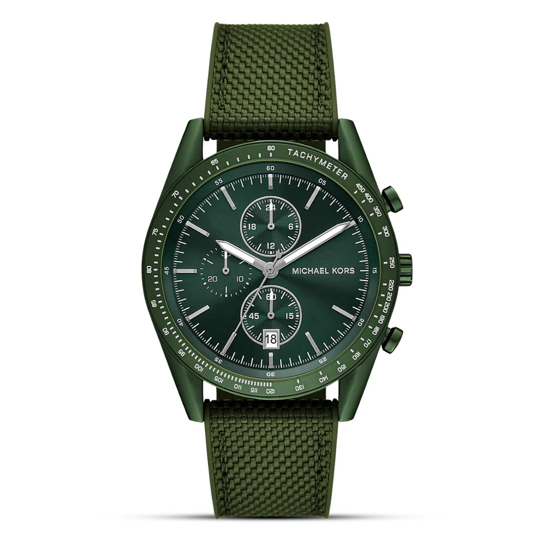 Michael Kors Men’s Quartz Green Nylon Strap Green Dial 42mm Watch MK9144