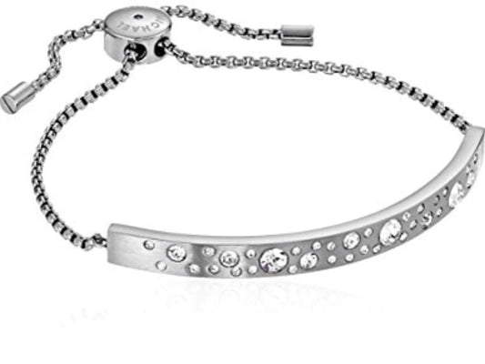 MICHAEL KORS MK Modern Brilliance Silver Slider Bracelet MKJ5983040 Crystal
