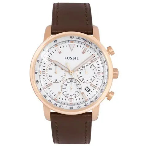 Fossil Men's Leather Chronograph Wrist Watch FS5415