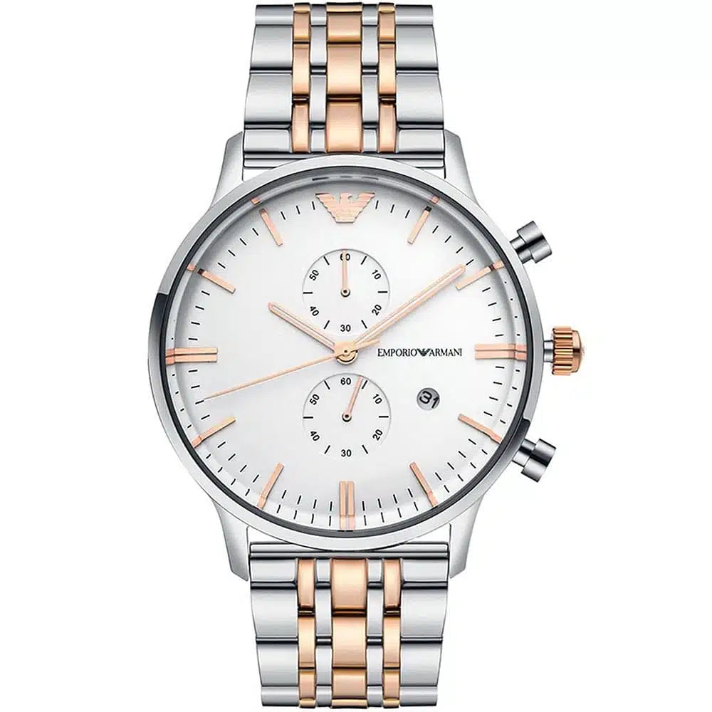 Emporio Armani AR0399 Casual Watch For Men Analog Stainless Steel, Quartz