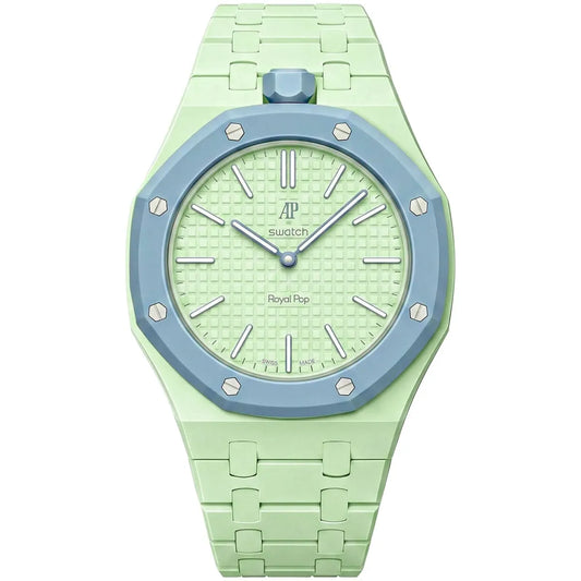 Audemars Piguet x Swatch Royal Pop BLAUE ACHT SSX03L101N Unisex Light Green Ceramic Watch