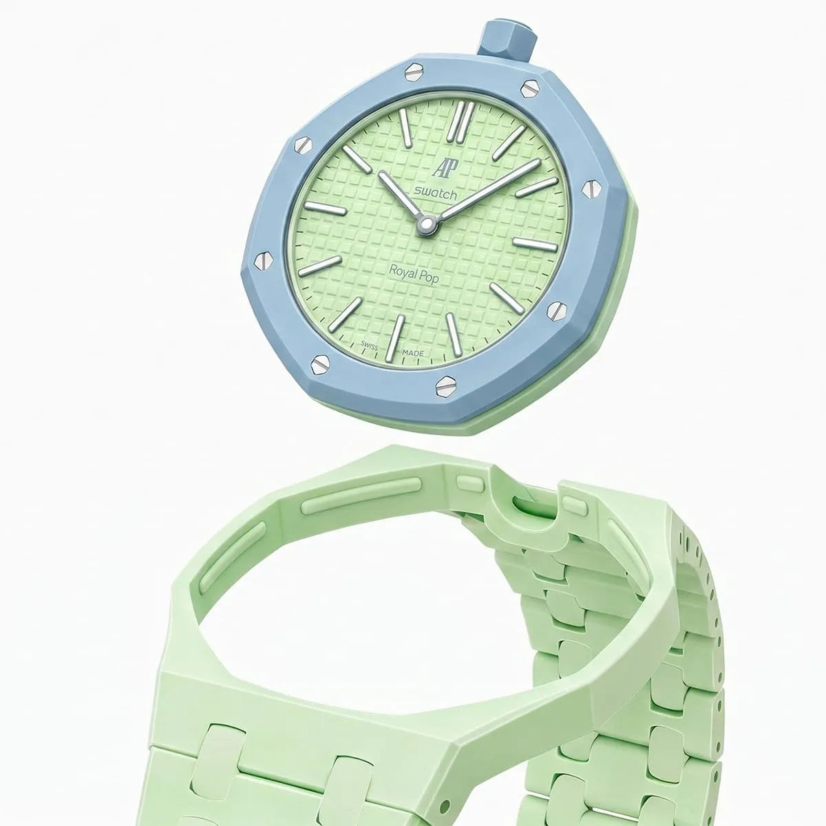 Audemars Piguet x Swatch Royal Pop BLAUE ACHT SSX03L101N Unisex Light Green Ceramic Watch