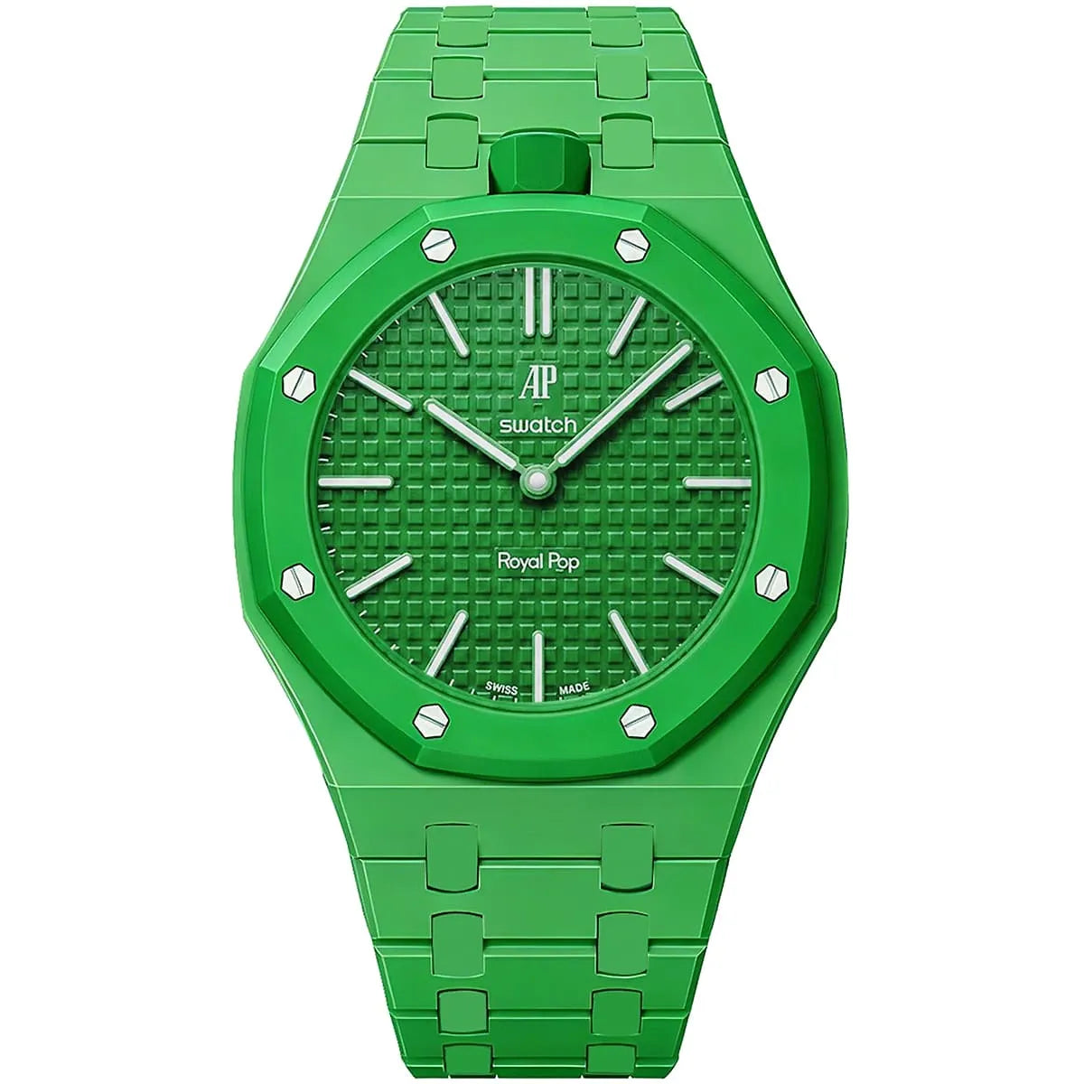 Audemars Piguet x Swatch Royal Pop GREEN EIGHT SSX03G100N Unisex Green Ceramic Watch