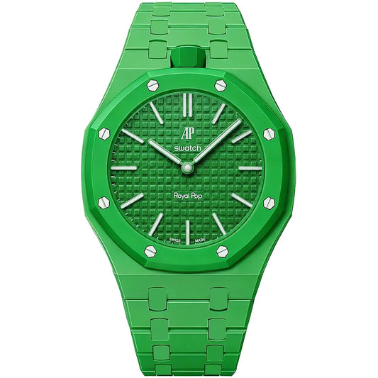 Audemars Piguet x Swatch Royal Pop GREEN EIGHT SSX03G100N Unisex Green Ceramic Watch