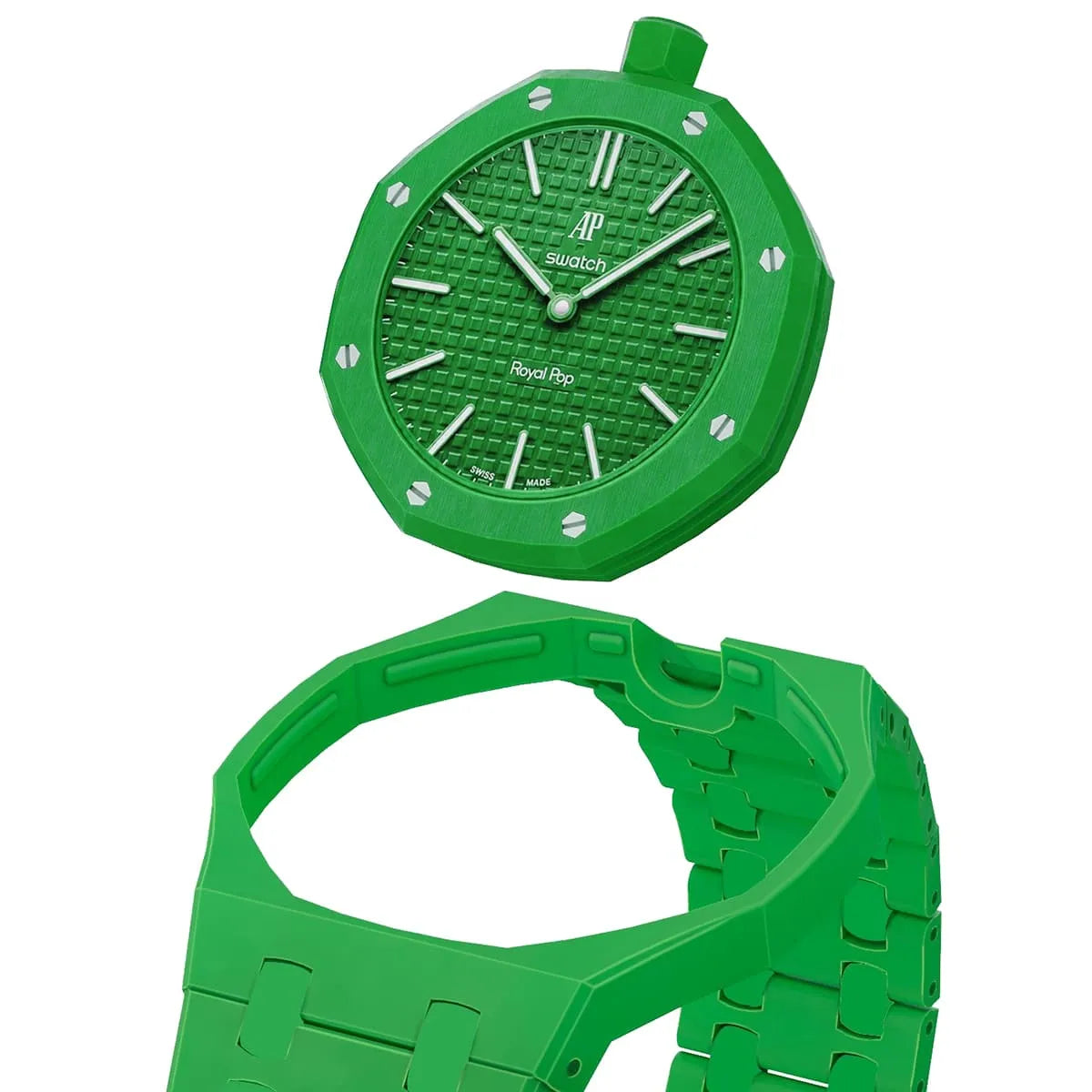 Audemars Piguet x Swatch Royal Pop GREEN EIGHT SSX03G100N Unisex Green Ceramic Watch