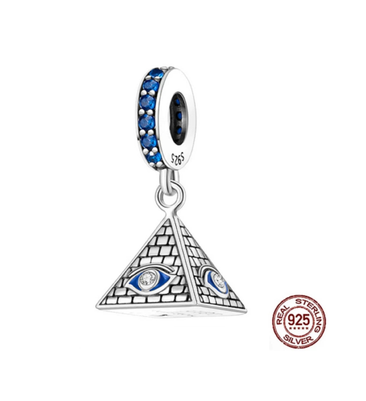 دلايات هرمية فضية مصرية للسوار 