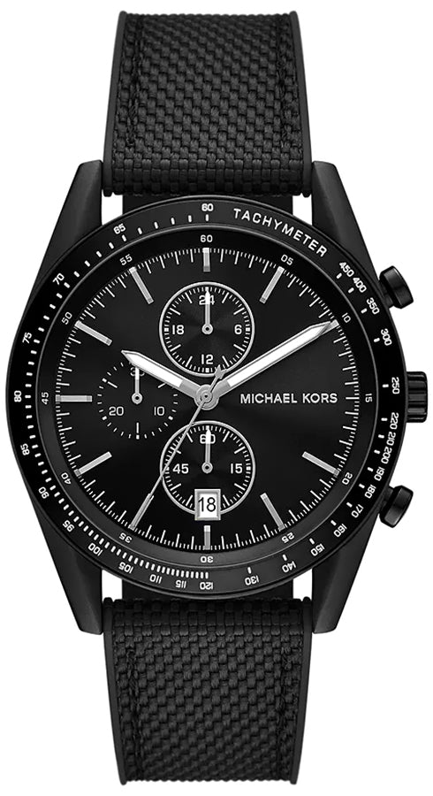 Michael Kors Accelerator Men Quartz Black Dial Chronograph Nylon Watch MK9143