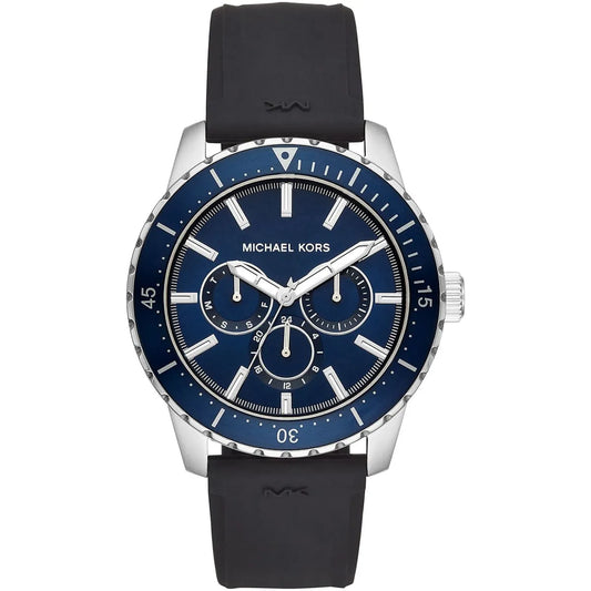 Michael Kors MK7160 Watch for Men, Japanese Quartz Movement, Analog Display, Black Black Strap