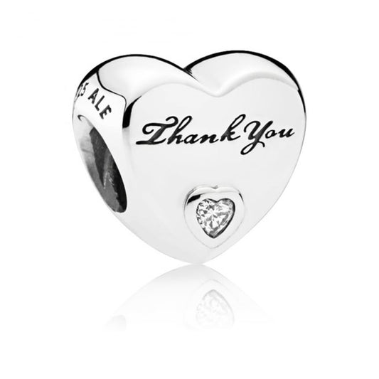 تعليقة قلب الشكر المصقولة من باندورا 792096CZ